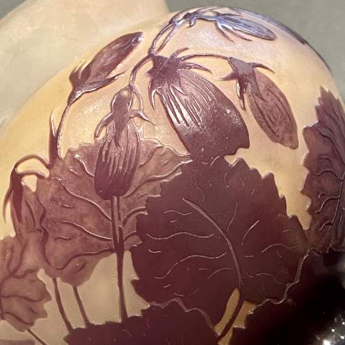 Short Early 20th Century Galle Glass Vase image-4