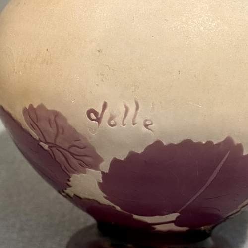 Short Early 20th Century Galle Glass Vase image-6