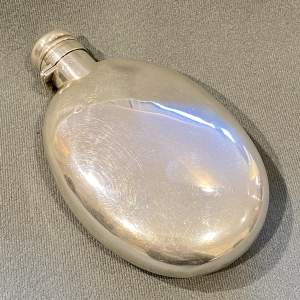 Victorian Sampson Mordan Silver Hip Flask