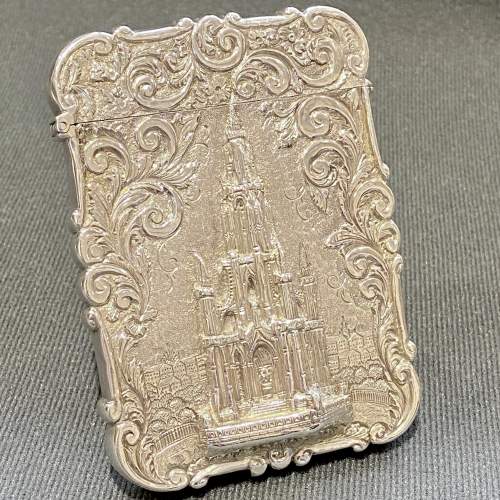 Stunning Victorian Nathaniel Mills Castle Top Card Case image-1