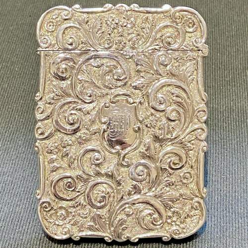 Stunning Victorian Nathaniel Mills Castle Top Card Case image-5