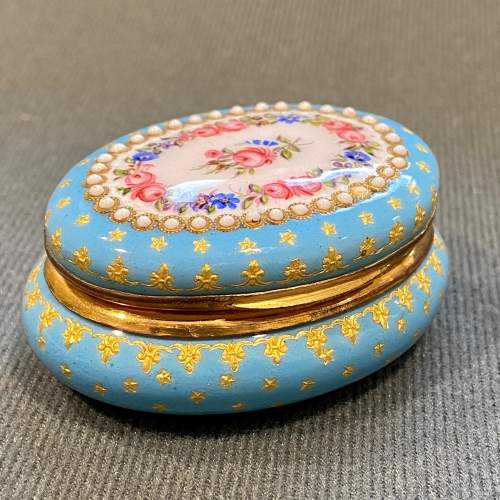 Enamel and Gilt Pill Box - Small Collectables - Hemswell Antique Centres