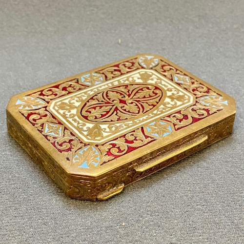 Early 20th Century Quality Decorative Enamel Compact image-2