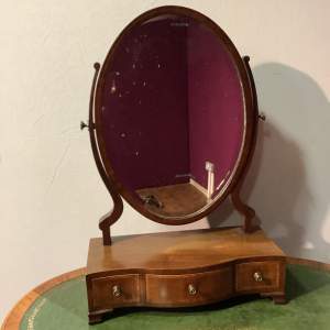 Edwardian Mahogany Oval Swing Dressing Mirror