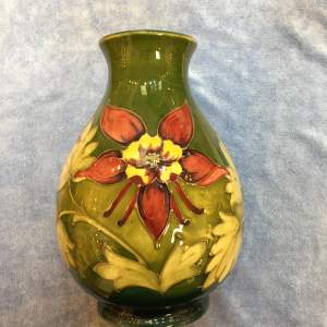 William Moorcroft Vase In The Columbine Pattern