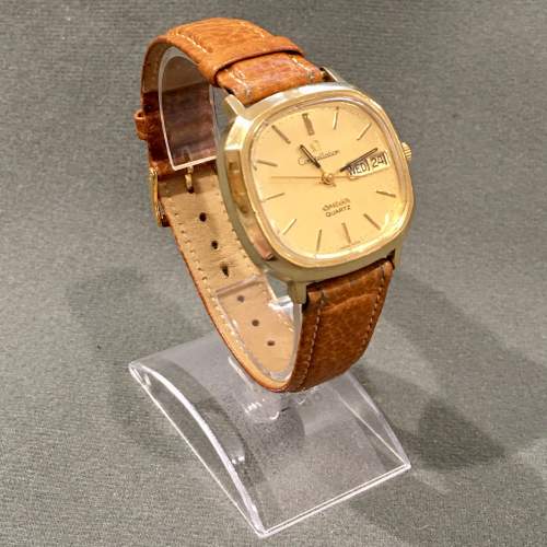 Vintage Mens Omega Constellation Gold Plated Wrist Watch image-1