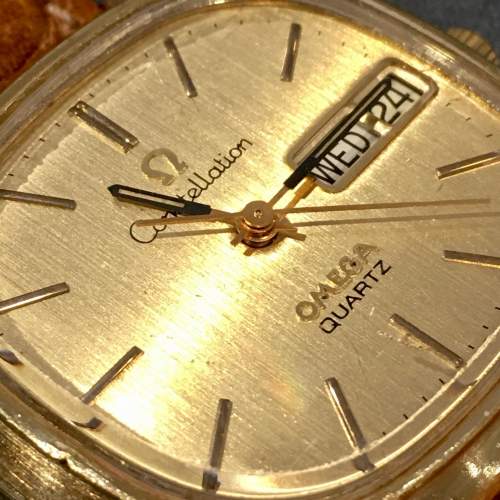 Vintage Mens Omega Constellation Gold Plated Wrist Watch image-3