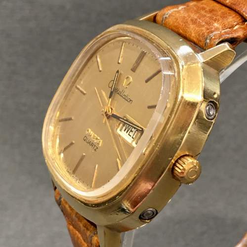 Vintage Mens Omega Constellation Gold Plated Wrist Watch image-4