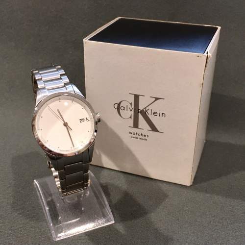 Vintage Mens Calvin Klein Stainless Steel Wrist Watch image-1