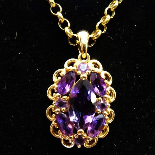 14ct Gold and amethyst pendant - Jewellery & Gold - Hemswell Antique ...