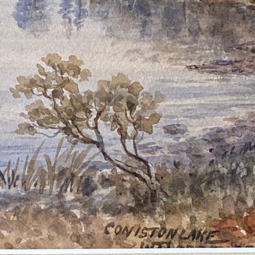 Watercolour of Coniston Lake by W.T Longmire image-4