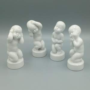 Bing and Grondahl Four Pains Figurines