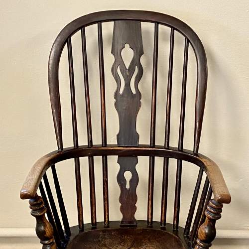 Victorian Ash and Elm High Back Windsor Chair image-2