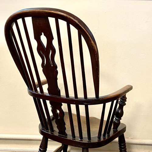 Victorian Ash and Elm High Back Windsor Chair image-4