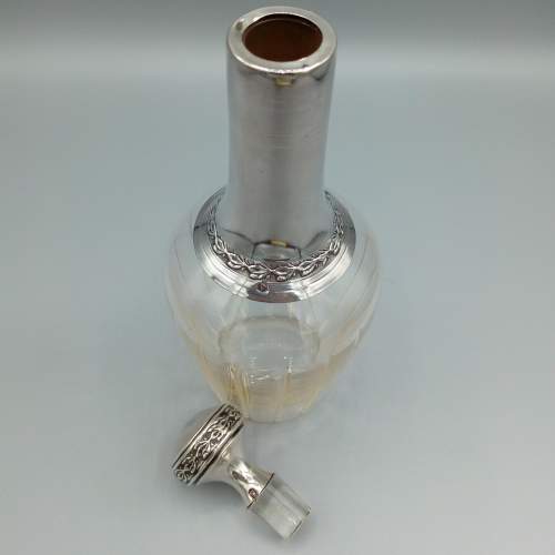 French Glass and Silver Perfume Bottle image-3