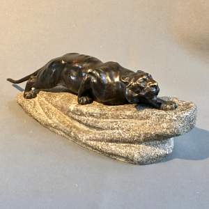 19th Century Bronze Figure Of Tiger