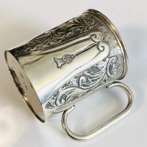 Art Nouveau Silver Chistening Mug image-2