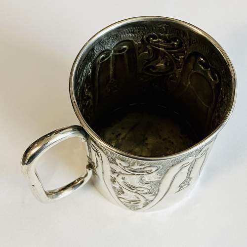Art Nouveau Silver Chistening Mug image-3