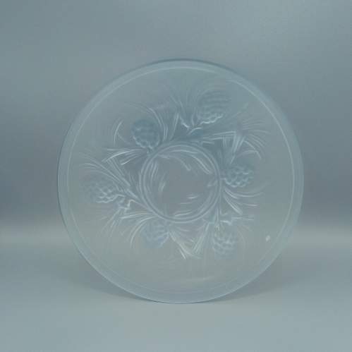 Jobling Frosted Blue Glass Plate image-1