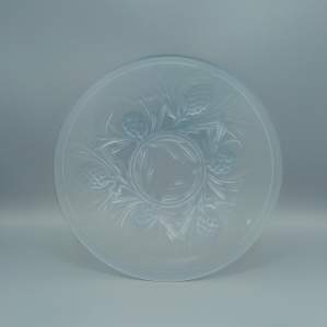 Jobling Frosted Blue Glass Plate