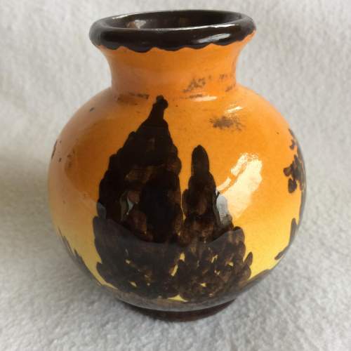Small Juan Massier Art Nouveau Hand Painted Vase image-2