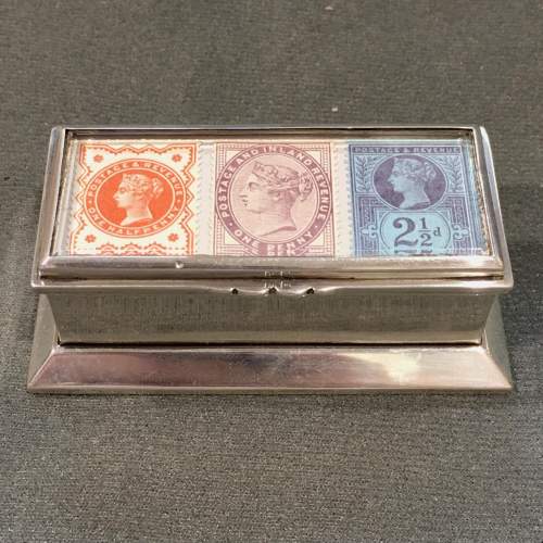 Victorian Silver Triple Stamp Box image-2