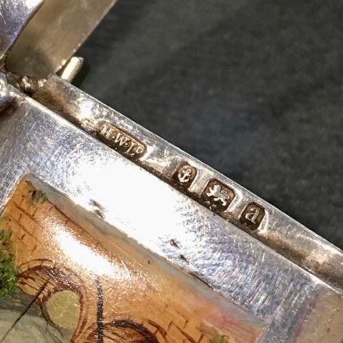 Unusual Victorian Silver and Enamel Fisherman Vesta Case image-5