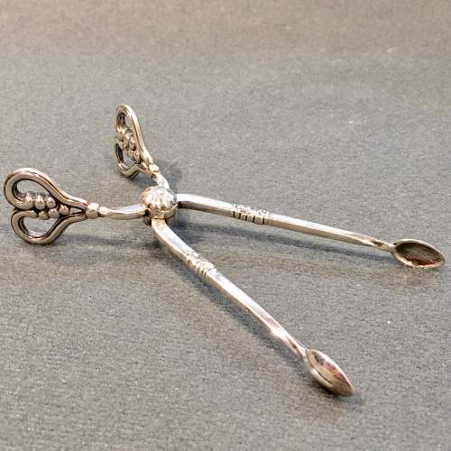 Early 20th Century Pair of Georg Jensen Silver Sugar Tongs image-1