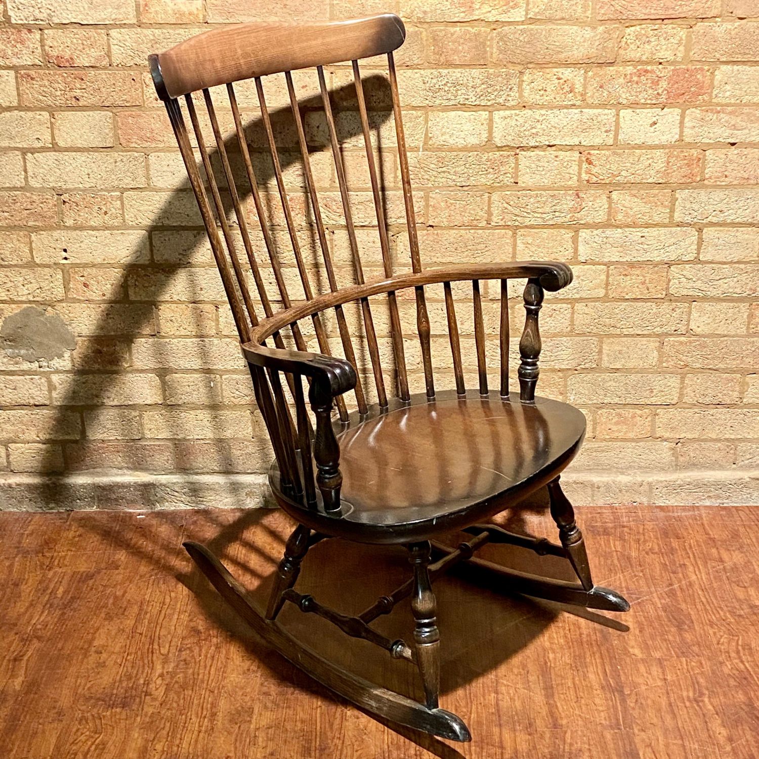 Vintage Stick Back Windsor Rocking Chair Antique Chairs
