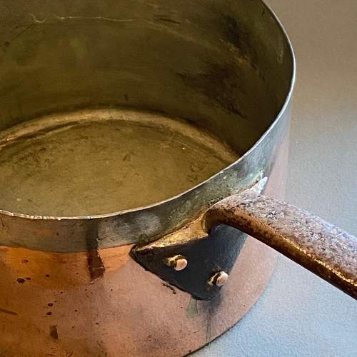 Victorian Large Heavy Copper Sauce Pan image-6