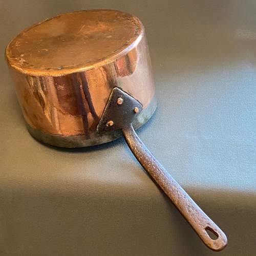 Victorian Large Heavy Copper Sauce Pan image-4
