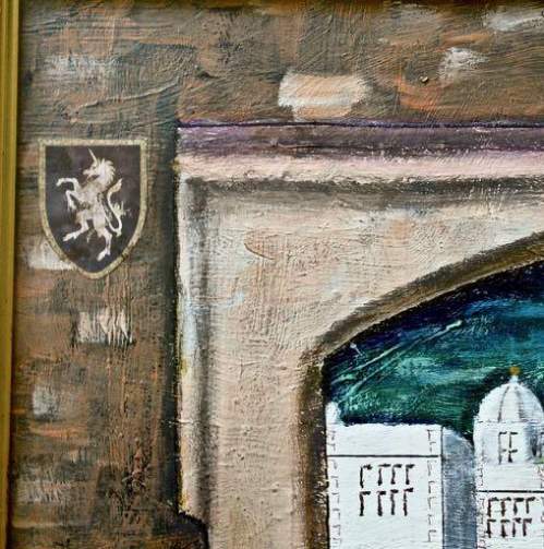 Painting of Doddington Hall Lincoln - Through the Gateway image-3