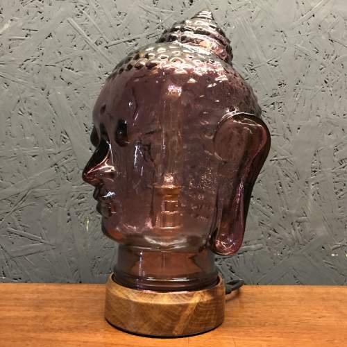 Vintage Glass Buddha Head Repurposed into a Great Lamp image-5