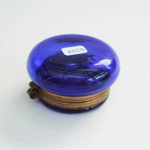 Moser Cobalt Blue Glass Trinket Box image-6