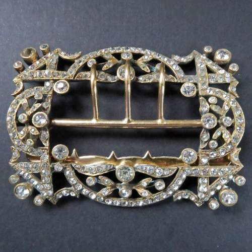 Early Victorian Paste Set Large Dress Buckle image-2