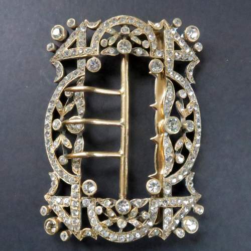 Early Victorian Paste Set Large Dress Buckle image-3