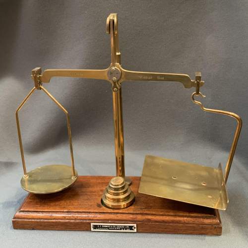 Good Quality Brass Postal Scales with Weights image-1