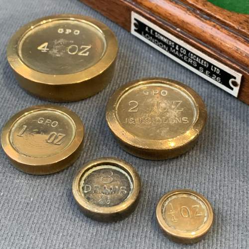 Good Quality Brass Postal Scales with Weights image-4