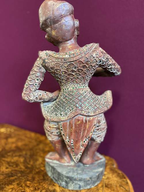 Large Old Hand Carved Indonesian Figure Very Unusual Piece image-6