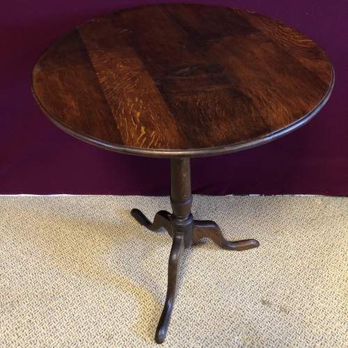 19th Century Oak Tilt Top Table image-1