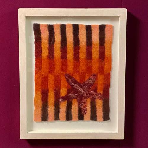 Starfish Stripe Framed Feltwork by Rachel Morley image-1