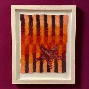 Starfish Stripe Framed Feltwork by Rachel Morley
