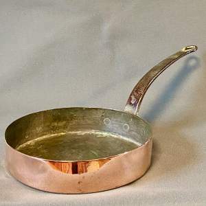 Large Shallow French Copper Saucpan
