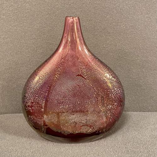20th Century Isle of Wight Cranberry Glass Vase image-1