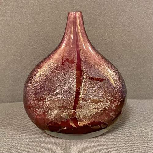 20th Century Isle of Wight Cranberry Glass Vase image-2