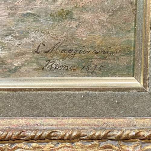 Luigi Maggioriani 19th Century Oil on Panel Flower Seller image-5
