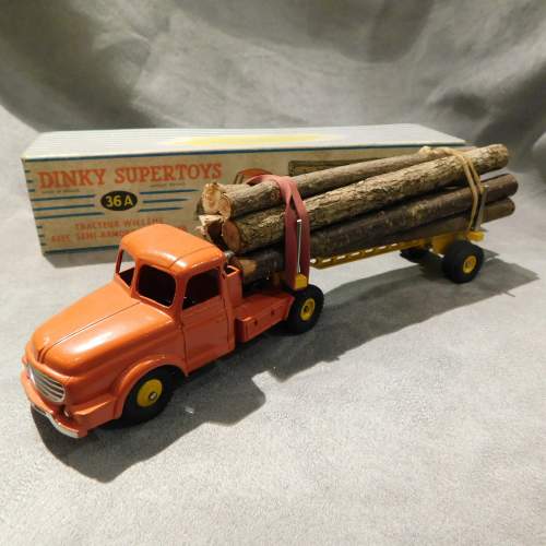French Dinky 36a Willeme Tractor Log Carrier 1956 with Box image-2