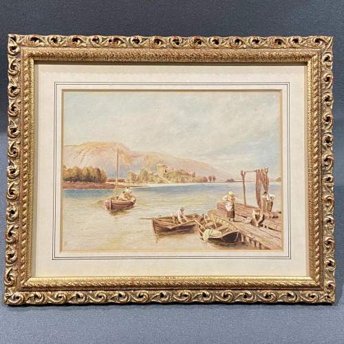19th Century Small Watercolour Myles Birket Foster Painting image-1
