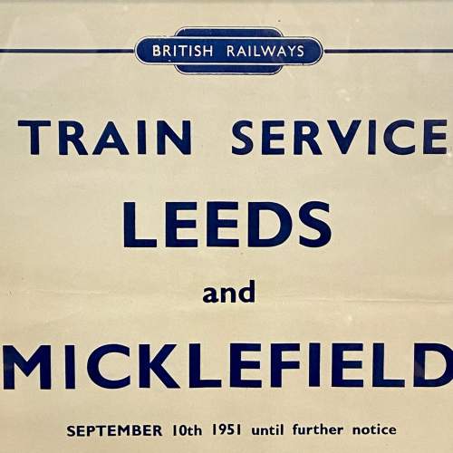 Original 1951 British Railways Leeds and Micklefield Timetable image-2