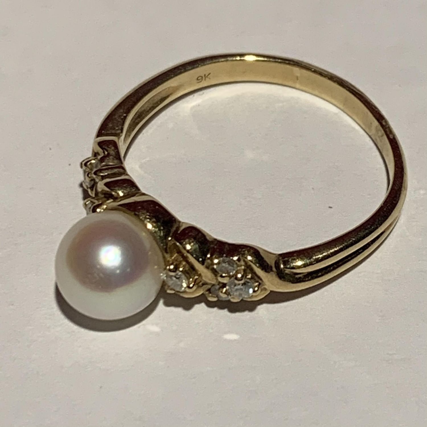 9ct Gold Pearl and Diamond Ring - Gifts for Every Occasion - Hemswell ...